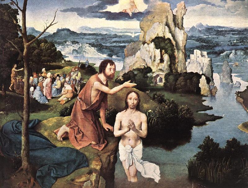 PATENIER, Joachim Baptism of Christ af oil painting picture